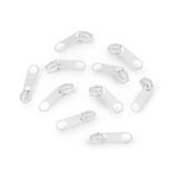 cyclingcolors 10 x vervangende ritssluiting-reparatieset voor ritssluiting hoofd nr. 5 schuivers voor kleding, tassen, jassen, tassen, koffers, jeans, wit