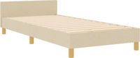 vidaXL Bedframe met hoofdeinde Crème 100 x 200 cm Stof