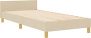 vidaXL Bedframe met hoofdeinde Crème 100 x 200 cm Stof