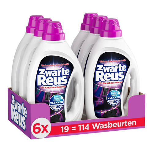 Witte Reus Witte Reus Zwarte Reus Gel - vloeibaar wasmiddel - voordeelverpakking - 6 x 19 wasbeurten - 114 wasbeurten