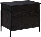 vidaXL Opbergbox Zwart eiken 80 x 40 x 49,5 cm Bewerkt hout