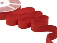 Furlanis - Dubbelzijdig satijnen lint, Italiaanse stof - rood, 25 mm x 50 m
