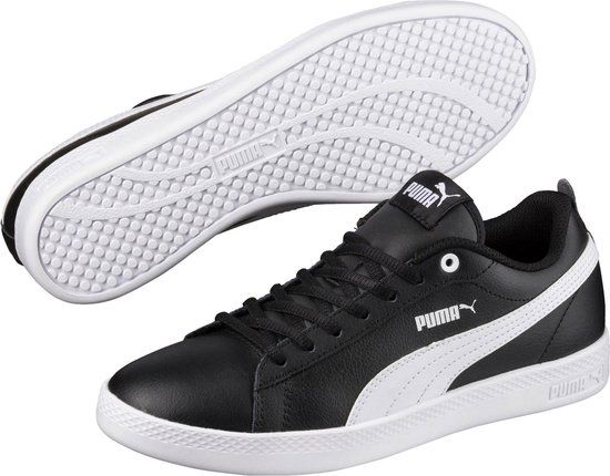 PUMA Smash Wns V2 L Sneakers - Women - Black/White - Size 36
