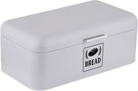 Merkloos Relaxdays Broodtrommel aanrecht - 17x42x24 cm - met handvat - metaal - grijs