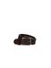 Manfield - Heren - Donkerbruine leren riem - Maat 085