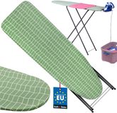 KOTARBAU® Inklapbare Strijkplank - Verstelbare Strijkplank 104 x 30 cm - Strijkplank voor Stoomgenerator - Groen Ruitpatroon
