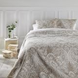 Atmosphera Luxe bedsprei deken MARIE beige 240 x 260 cm met slopen