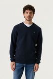 GARCIA Heren Effen Trui Blauw Lange mouw