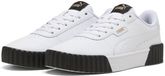 Puma Carina 3.0 Dames Lage Sneakers Leer Wit Goud Zwart Maat 39