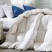 Royoliving Premium Grey Duck Down Duvet Queen Size All Season Medium Warmth Solid White 100% Cotton Cover Down Proof Duvet Insert with Corner Tabs, 50 oz