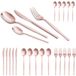 BerlingerHaus 24-delige set couverts, acier inoxydable, finition miroir, Rosegold Metallic Line
