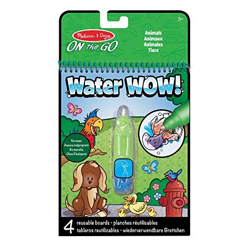 MELISSA & DOUG Water WOW! voor onderweg - Herbruikbaar ‘onthul met water’-activiteitenblok - Dieren