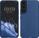 kwmobile telefoonhoesje geschikt voor Samsung Galaxy S22 - Hoesje voor smartphone - Back cover in metallic donkerblauw