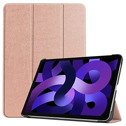 RanTuo Tablet Case voor iPad Mini 6 2021, PU Skin, Licht en Dun, Waterdicht, Stofdicht, Anti-Fall Beschermhoes voor iPad Mini 6 2021. (Rose Gold)