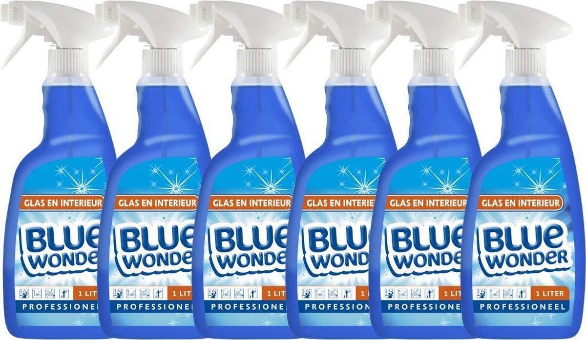 Blue Wonder Glas en Interieur Spray Professioneel Voordeelverpakking - 6x 1000 ml