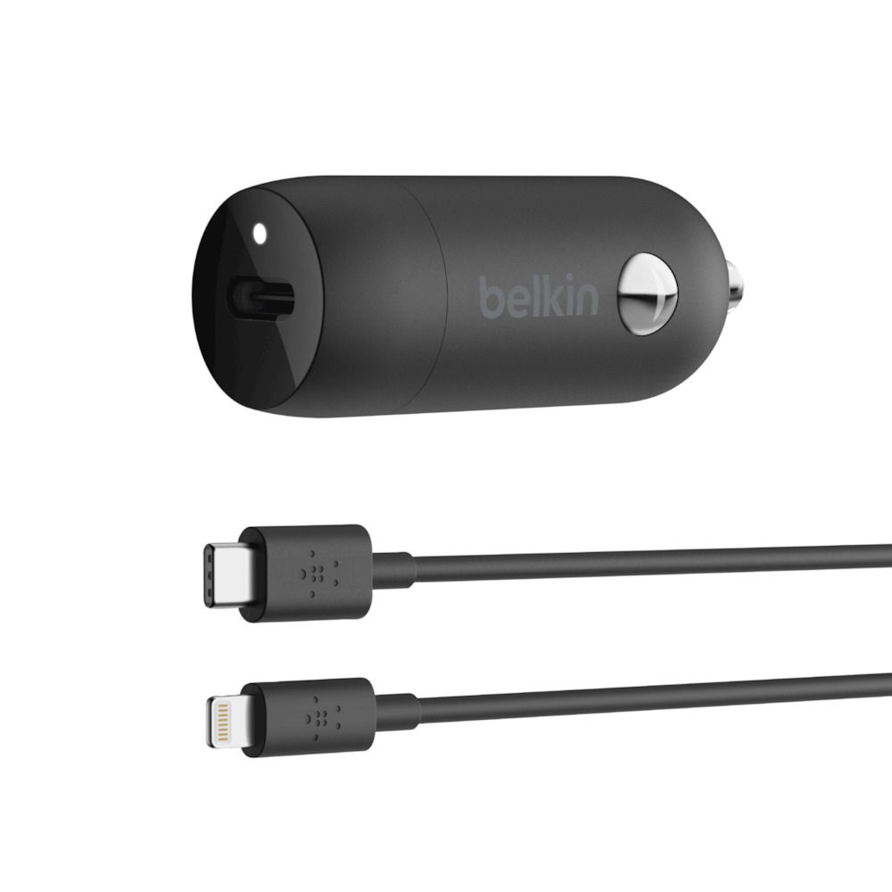 Belkin - Auto Oplader - 20W - USB-C to Lightning - Zwart