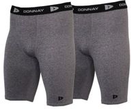 Donnay 2-Pack Compressie Short Heren M Donkergrijs Gemeleerd