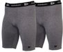 Donnay 2-Pack Compressie Short Heren M Donkergrijs Gemeleerd