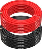 MMOBIEL 10 AWG Siliconen Elektrische Draad - 10 Gauge (5,26mm²) Vertinde Koperkabel - 2 Aparte Draden Rood & Zwart Elk 10 m