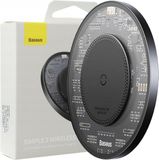 Baseus - BS-W530 - 15W inductieve lader + USB C - USB C 24W 1m kabel - zwart