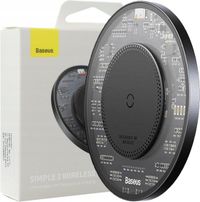 Baseus - BS-W530 - 15W inductieve lader + USB C - USB C 24W 1m kabel - zwart