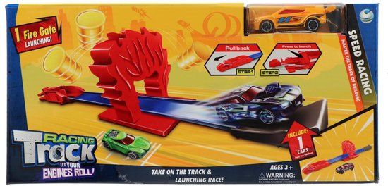 Ottosimon KiddyGo racebaan mini speelgoed - Meerkleurig