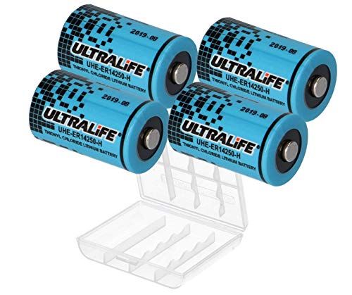 WSB Battery 4X accumumumineset Ultralife lithium 3,6V batterij LS14250 LS 14250-1/2 AA - UHE-ER14250 Li-SOCl2 + box 4er + Box