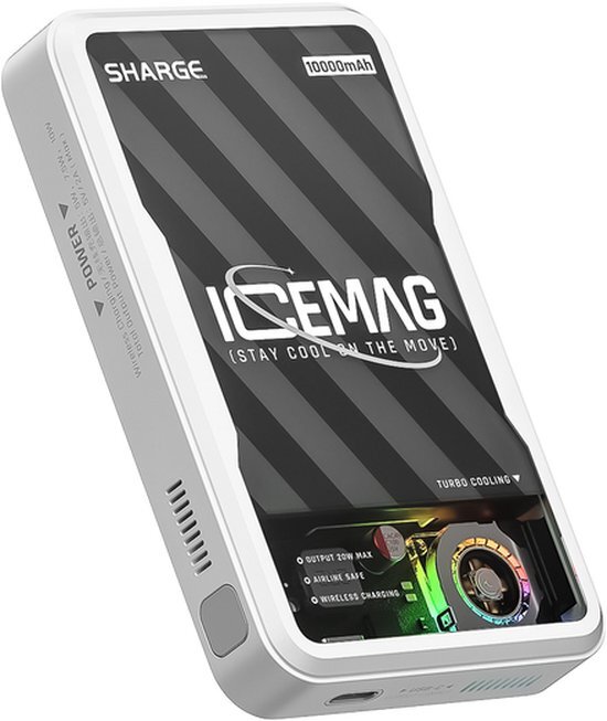 Sharge Starship Seer Powerbank Klok Zwart