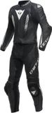 Dainese Laguna Seca 5 S26 Combinaison de moto en cuir deux pièces Noir/blanc Taille 56