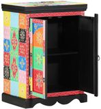 vidaXL Wandtafel met plank en opslag Multikleur 50 x 30 x 70 cm