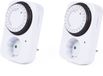 Benson 3x stuks programmeerbare tijdklok/tijdschakelaar/stekkerdoos voor binnen 24-uurs - wit