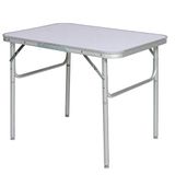 BAKAJI Klaptafel voor camping, picknick, aluminium, met koffer voor strand of tuin (90 x 60 x 70 cm)