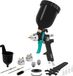 VONROC PRO Verfspuit – Verfpistool – HVLP design - 600ml tank - incl. 3 nozzles – 2-10 bar - Uni-versele EURO/DIN 7.2mm koppeling