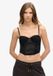 Superdry Korsettop van satijn en mesh met kant - Dames - Zwart