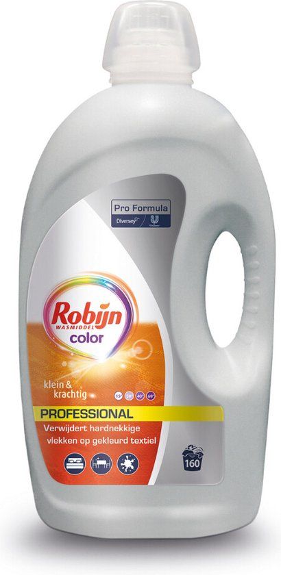Robijn Professional Vloeibaar Wasmiddel Klein & Krachtig Gekleurde Was 160 Wasbeurten Pro Formula - 4,32 liter