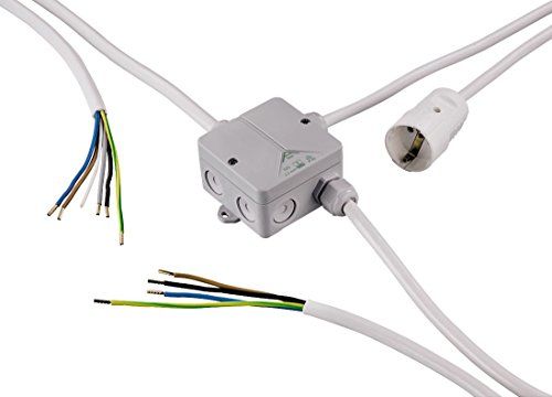 Sanitop-Wingenroth Verdelerbox voor de keukenaansluiting | verbinding van 2 keukenaansluitingen met een fornuisaansluitdoos | steeksysteem | 3 x 16 ampère | 28039 6