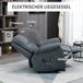 Fauteuil de massage avec aide au lever, 8 moteurs à vibration, télécommande incluse, gris