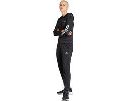 adidas Sportswear Linear Trainingspak Dames Zwart - Maat S