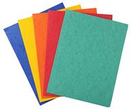 Exacompta - ref. 56400E - Set van 10 glanskartonnen mappen met 3 kleppen zonder elastiek - 390 g/m² - FSC®-gecertificeerde mappen - Afmetingen: 24 x 32 cm voor A4-formaat - 5 geassorteerde kleuren