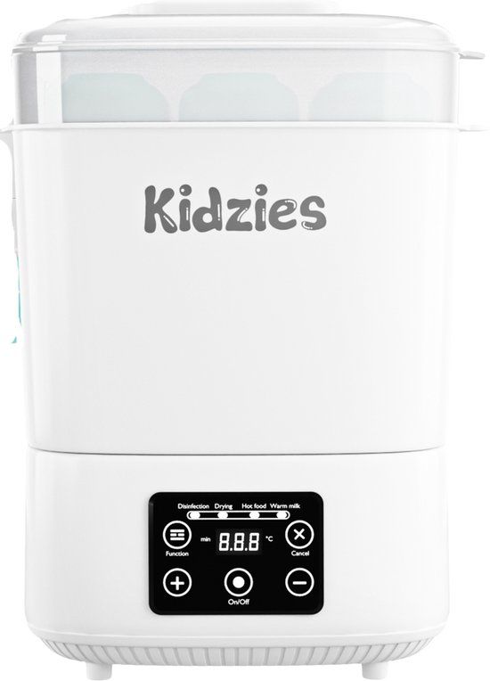 Kidzies® 3-in-1 Flessen sterilisator - Elektrisch - Droger - Flessenborstel - Flessenreiniger