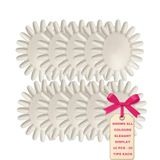 Lalill Nagelpresentatiesticks 10 stuks - zonnestandaard - display sticks fan practice starter ring - ovaal palet ter illustratie van nagellak (melkachtig)