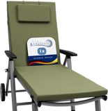 Beautissu Loft RL Ligbed Kussen Set 2x 200x60x5 cm Olijfgroen
