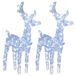 vidaXL Figurine de Noël 2 pcs 80 LED Acrylique Blanc froid