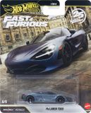 Hot Wheels Premium Fast & Furious McLaren 720S schaal 1:64 | Die-cast auto voor verzamelaars, geïnspireerd op Fast-films, Real Riders-banden, metalen carrosserie/chassis, JHW80