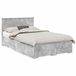 vidaXL Bedframe met lade Beton Grijs 120 x 190 cm Bewerkt hout