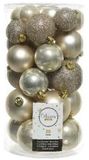Decoris Boules de Noël - 90 pièces - Champagne - 4-5-6 cm - Plastique