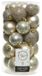 Decoris Boules de Noël - 90 pièces - Champagne - 4-5-6 cm - Plastique