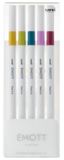 Uni Emott No.8 markeerstift 5 stuk(s) Blauw, Groen, Paars, Rood, Geel