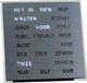 Intertime Woordklok Wandklok Tafelklok 20x20 Zilver Kunststof