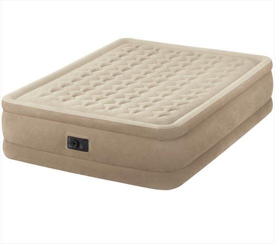 Intex Luchtbed Ultra Plush Queen (met reparatiesetje) - Beige - 203 x 152 x 46 cm